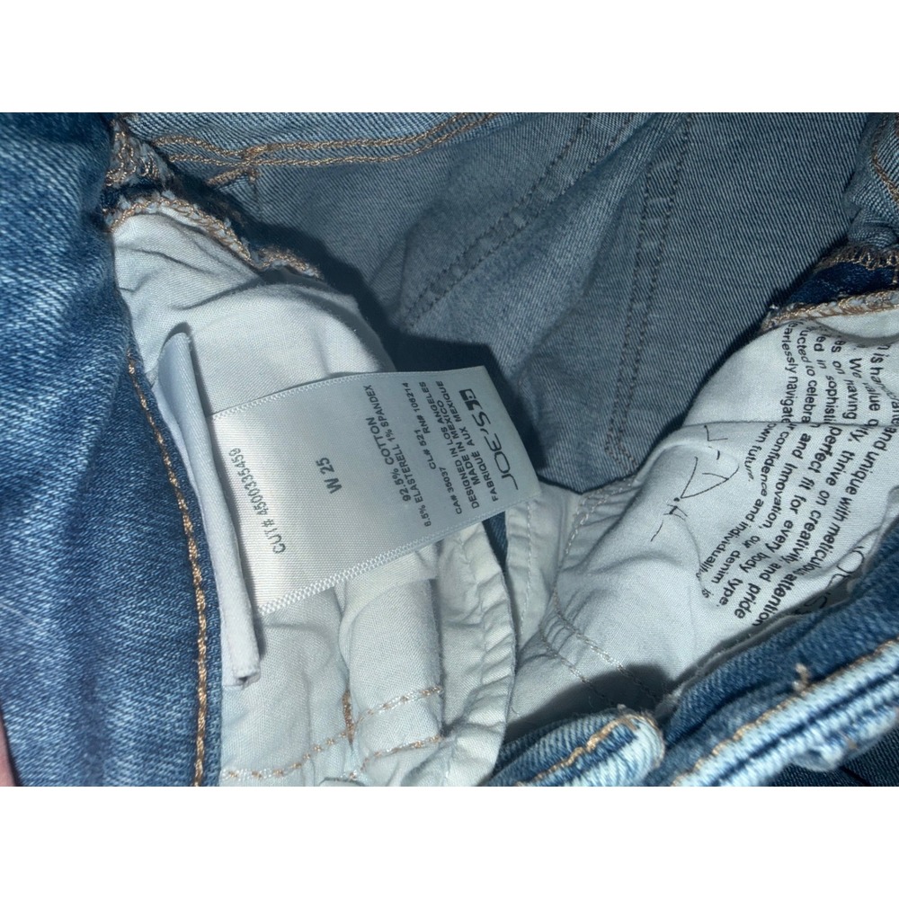 Joes Jeans The Charlie High Rise Skinny Ankle Velvet Side Stripe Blue Denim 25 - Picture 6 of 11